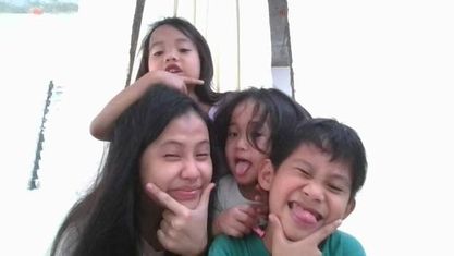 Elyza with little kids 2